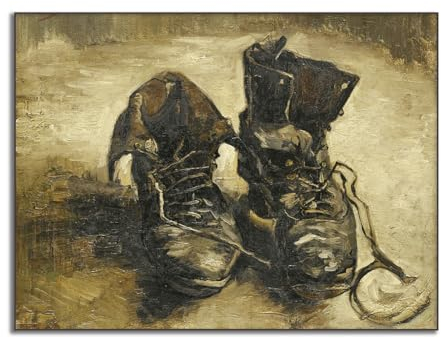 Yomcut Vincent Van Gogh Leinwand-Kunst, ein Paar Schuhe, Poster, Impressionistische Kunst, berühmter Meister, Ölgemälde, Reproduktion, Vintage-Poster, moderne Heimdekoration, ungerahmt (30 x 40 cm)
