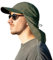 TOP-EX XL/XXL wasserdichte Baseball Cap Herren mit Nackenklappe UV-Schutz Sonnenhüte Damen, Faltbar Sommerhüte Safari Wandern Outdoor-Hut Atmungsaktiv Verstellbar Amy grün L/XL