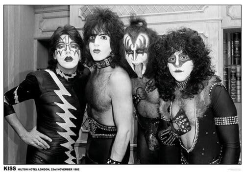 artificial KISS POSTER HILTON HOTEL LONDON 1982 CREATURES OF THE NIGHT TOUR