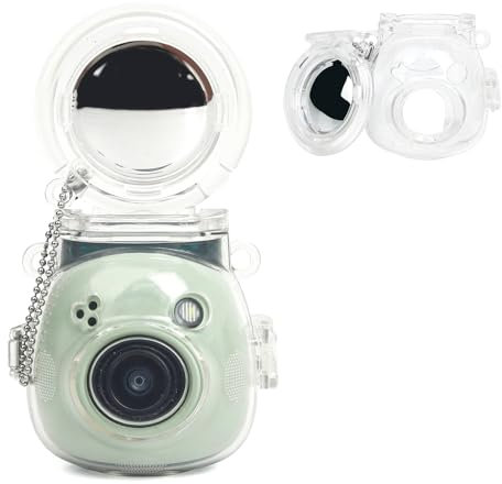 HIYQIN Durchsichtig Hülle Kompatibel mit Fujifilm Instax Pal, für Instax Pal Schutzhülle mit Selfie-Spiegel, für Instax Pal Hardcase