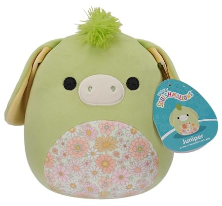 Squishmallows 7,5 Zoll großes Plüschtier, Juniper der Esel, Add Squad, ultraweiches Stofftier, offizielles Kellytoy-Plüschtier, SQCR05390