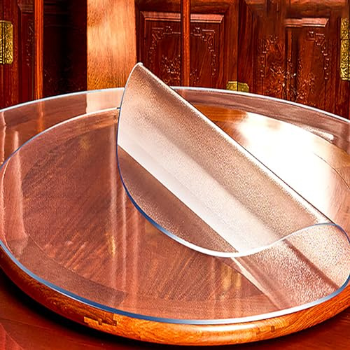 YYSHLTRRE Runden Transparent PVC-Tischdecke Durchmesser 120cm Tischdecke Klare Tischdecke Plastik Tischfolie 2 mm Dick (Transparentes 2mm,Ø 70)