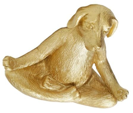 GARVALON Yoga Hunde Ornamente Yoga Pose Hundestatue Tier Yoga Skulptur Hundefigur Gartendekoration Heimdekoration Yoga Pose Hundeskulptur Desktop Dekoration Hundedekoration
