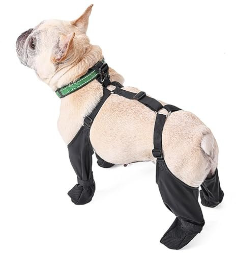 Xijobido Stivali per Cani con Bretelle, 1 Pezzi di Stivali per Cani, Scarpe per Cani Impermeabili, Scarpe Impermeabili per Cani, Stivali per Cani con Reggicalze, Scarpe Invernali per Cani