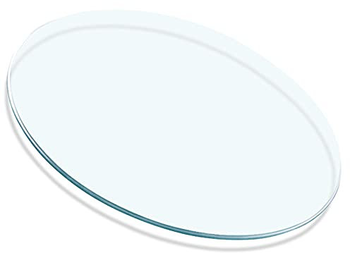 WOTZOV Glastischplatte – Runde Glasplatte, stoßfest, Ersatzteile für Möbel, Ersatzarbeitsplatte für runde Tische, Dicke: 9 mm (Größe: ?70 cm (28 Zoll)) (?80 cm (31,4 Zoll))