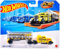 Hot Wheels Track Fleet, 1:64 Fuel & Fire Die-Cast Toy Vehicle, Combined Cab & Trailer That Works On Tracks 3 Years & Above, Yellow
