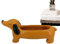BommFu Pflanztopf Hund Dackel | Blumentopf Tier Figur Deko | Dackel Hunde Pflanzgefäß Pflanzgefäße In Niedlicher Hundeform | Blumentöpfe In Tierform - Aufbewahrungsbox Blumentopf Pflanzenbehälter