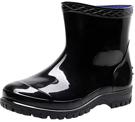 Generico Stivali Pescatore Alti Stivali in Imbottite Stivali da Pioggia da Uomo, Resistenti, Antiscivolo, Antiscivolo, in plastica, Antiscivolo, da Pioggia, Stivali da Donna Pioggia (Black, 41)