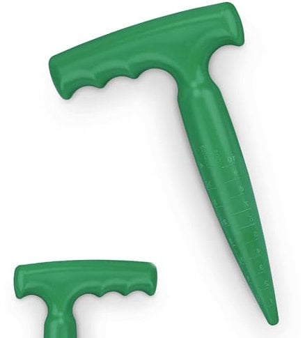 Bulb Planter Tool Plastic - Planter Planting Dibber with Measurement Scale for Accurate Planting,Ideal Hand Dibber for Family(Dark Green)