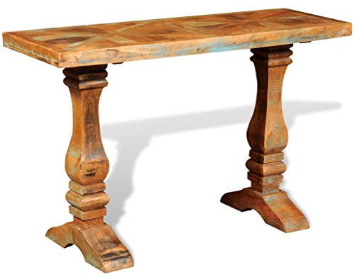 Makastle Table Console Bois de récupération Massif
