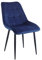 Ara 7A Essgruppe, Esstisch Goldene Eiche mit Metallgestell Schwarz, 4 Polsterstühle (Blau)