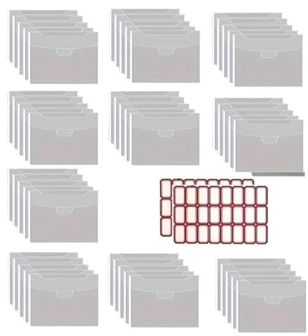 50 Stück Stempel- und Stanzschablonen-Aufbewahrungstaschen, transparente Aufbewahrungsbeutel, Umschläge für Aufbewahrung, Kartenherstellung, Stanzformen