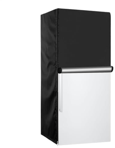 YNPQTDS 58x58x142cm Chest Freezer Cover Protector Black Outdoor Refrigerator Cover Oxford Cloth Deep Freezer Refrigerator Dust Double Needle Sewing With Zip Waterproof Sun-Proof
