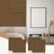 Akustikpaneele Holz 60x60 cm (4er-Set 1,44 m²) - Akustik Paneele & Holzpaneele Wand für Schallschutz | 3D Paneele Wand als Wandverkleidung Innen | Schallabsorber für Wohnzimmer & Büro (6# Teakholz)