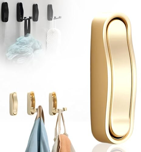 Kleiderhaken Wand Klappbar, 2025er Kleiderhaken Klappbar, Wandhaken Geeignet für Eingangsbereiche, Schlafzimmer, Badezimmer und andere Räume ideal zum Hängen von Kleidung (1, Kupfer)