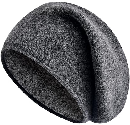 DiaryLook Beanie Damen Mütze Baumwollmütze Weich Bequem cap damen perfekt für Winter,Dark Grey