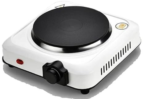 Fornello Elettrico Portatile Piastra Singola o Doppia Piastra in Ghisa Antiaderente (1 Fuoco)