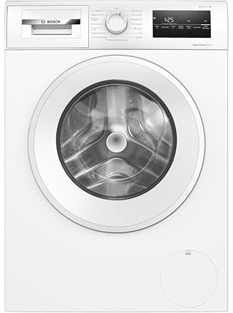Bosch Serie 4 Waschmaschine 8 kg 1400 UpM Iron Assist WAN28271 | Lebenslanger AquaStop Schutz gegen Wasserschäden, vibrationsarme Seitenwände, automatische Mengenautomatik, Nachlegefunktion