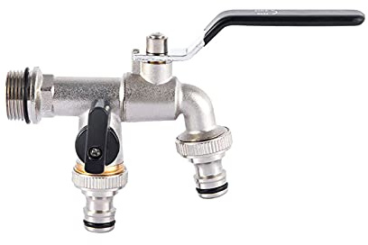 Rubinetto con valvola spessa da 1 2 pollici e 3 4 uscite staccabile per acqua potabile da giardino colture agricole manico nero