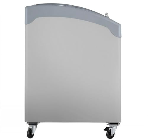 Commercial Chest Freezer - 117 L - Glass Lid - Static Cooling - Grey - UK plug