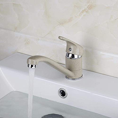 Générique Robinet mitigeur Chaud et Froid pivotant de Salle de Bains à Points Beiges, Robinet de Peinture, robinets mélangeurs de lavabo montés sur Le Pont