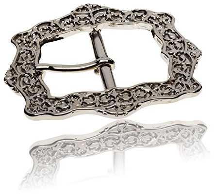 FREDERIC HERMANO Gürtelschnalle Buckle 35mm Metall Silber Poliert - Buckle Versailles - Dornschliesse Für Gürtel Mit 3,5cm Breite - Silberfarben Poliert