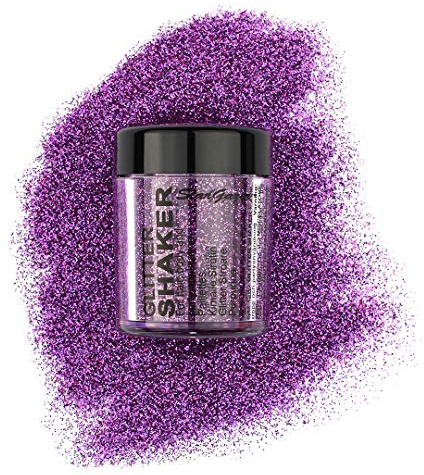 Stargazer Plush Glitter Shaker, Mauve. Cosmetic glitter powder for use on the eyes, lips, face, body, hair and nails.
