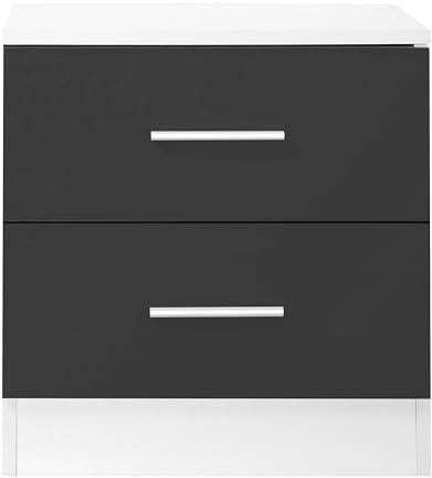Reflect 3 Door MIRRORED Wardrobe in Grey Gloss/Matt White