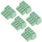 sourcing map 5 Stück Tonhöhe 4P Einschub PCB Klemmschiene Stecker Grün AC300V 8A 3.81mm