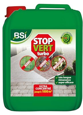 BSI - Puissant Destructeur - De Dépots Verts - Élimine Algues Lichens Moisissures - Efficace Sur Toutes Surfaces Dures - Concentré - 5l