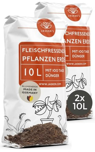 Fleischfressende Pflanzen Erde 20 L - Karnivorenerde - Frisch abgefüllt für Venusfliegenfalle, Sonnentau & andere fleischfressende Pflanzen - Erde für fleischfressende Pflanzen - Carnivoren-Erde