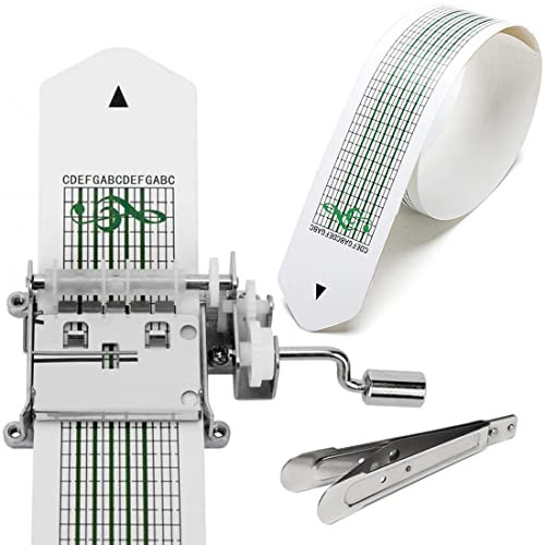 Wailicop 15 Tone Spieluhr Handkurbel DIY Mechanische Bewegung + Puncher + 20 Musik Papiere Machen Sie Ihre Eigene Musique Box Kit