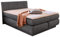 Möbel Jack Boxspringbett Polsterbett Doppelbett | 160x200 cm | Microfaser | Grau | Bonellfederkernmatratze
