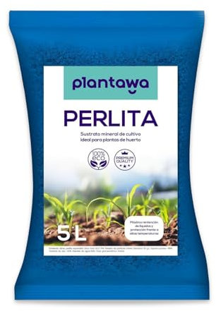 PLANTAWA Perlita Sustrato 5L | Perlitas para Plantas en huerto Urbano, sustrato para Plantar Tierra para suculentas y Semillas, abono Natural y sustratos para Plantas Exteriores.