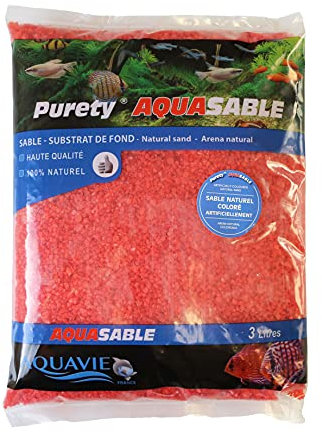 Sable Naturel Peint Aquasable en Sac, 1mm-7mm, 3 L, Rouge S4