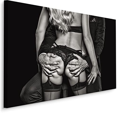 Muralo Leinwandbilder 120x80 Mann Frau Paar Liebe Schön Erotisch Canvas Wandbild Kunstdruck Schlafzimmer Wohnzimmer Wanddekoration Design XXL Br. 120 cm x Hö. 80 cm Br. 120 cm x Hö. 80 cm