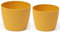 Prosperplast Lot de 2 pots de fleurs ronds et décoratifs Jaune