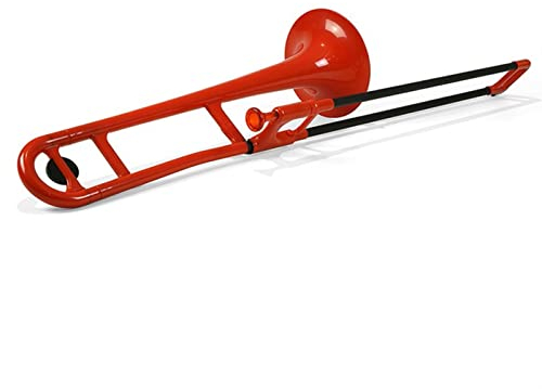 KESHUO Ventilposaune Posaunen-Blasinstrument Aus Kunststoff In B Ist Für Anfänger Zum Testen Und Aufführen Geeignet (Color : Crimson)