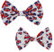 dod.i_boutique New Dogs Bow Tie Bowtie Footbal Flag EnglandJubilee Union Jack King Coronation Cotton Elastic Band attach/slide on COLLAR ACCESSORY Handmade UK (Medium)