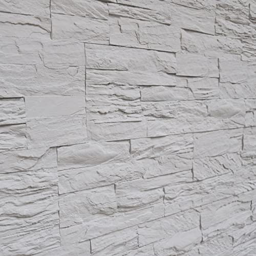 RockTex moderne 3D Steinoptik Wandverkleidung Wandpaneele Wanddeko aus Portlandzement je 60 x 15 cm | detailreiche Texturen und Muster | Für Küche Bad Wohnzimmer Schlafzimmer Flur Büro Treppenhaus