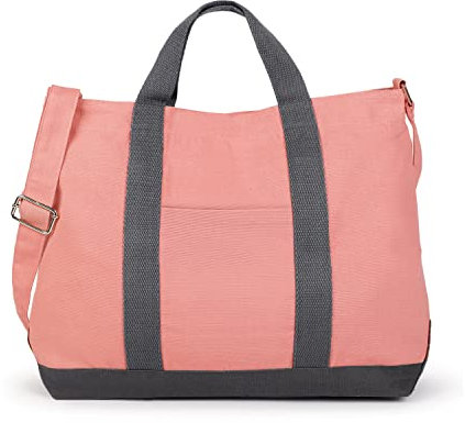 Eco Right Handtasche & Einkaufstasche Groß, Strandtasche, Canvas Arbeitstasche Herren mit Crossbody Henkel, leinentasche groß