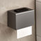 Support papier toilette mural sans percage, Porte papier toilette en aluminium, Porte-papier hygiénique entièrement fermé