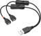YACSEJAO USB-Splitterkabel Mit Schalter - A 2.0-Stecker Auf Zwei Buchsen Y-Splitter Ein/Aus-Ladekabel Für Ventilator, LED-Schreibtischlampe Und Andere Computergeräte (0,3 m)