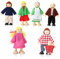 Holz Puppenhaus Familie Set von 7-köpfige Familie für Puppenhaus, Biegepuppen Figuren Zubehör Puppenfamilie für Kinder Geschenk