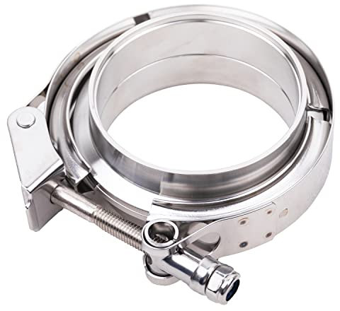 TEXALAN 3-Inch Stainless Steel 304 Quick Release V-Band turbo downpipe Exhaust Clamp