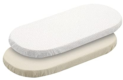 Cambrass - 2 Fitted Sheet-Basket/Pram 35x80x7 Cm Vichy10 Beige