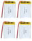 3.7V 500mAh 303450 Lipo Battery Rechargeable Lithium Polymer ion Battery Pack with JST Connector,4 PCS