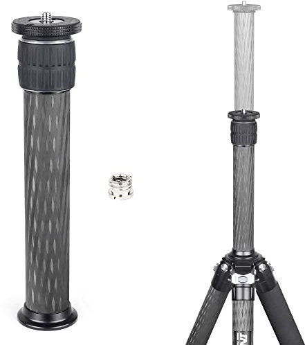 INNOREL ER402C Universal 10 Layers Carbon Fiber Tripod Center Column Extension Pole Extender-Tripod Two-Section Mid-Column Extension Rod Pole for Tripod Monopod DSLR Camera 40mm Big Tube