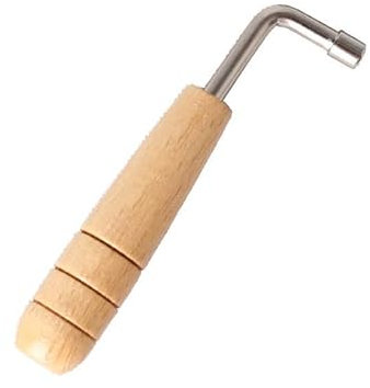 zalati Stimmschlüssel L-Form Stimmhammer Holzgriff für Lyre Harfe Reparaturwerkzeug