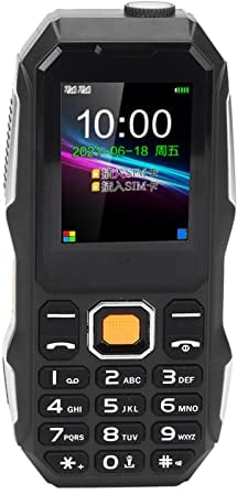 Rugged Phone, 1.8 Inch Big Buttons Unlocked Senior Cell Phone with Strong Flashlight Dual SIM Dual Standby Waterproof Phone 32MB +32MB 5800mAh Battery, Big Speaker (Black)